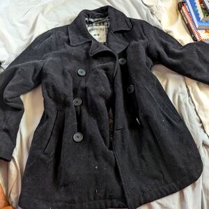 Aeropostale Women's Black Peacoat